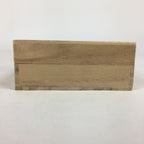 Japanese Wooden Storage Box Vtg Pottery Hako Inside 8x8x2.5cm WB884