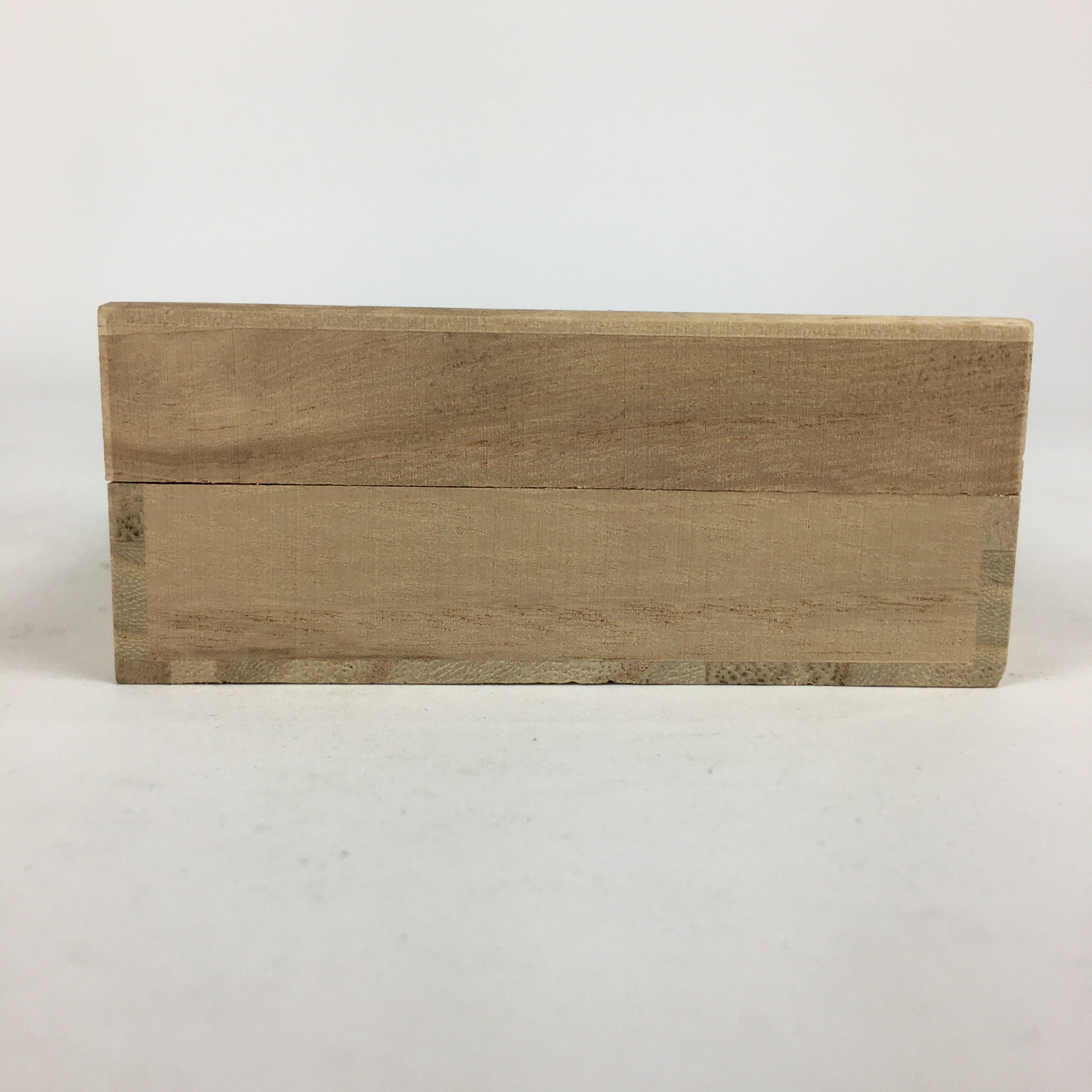 Japanese Wooden Storage Box Vtg Pottery Hako Inside 8x8x2.5cm WB884