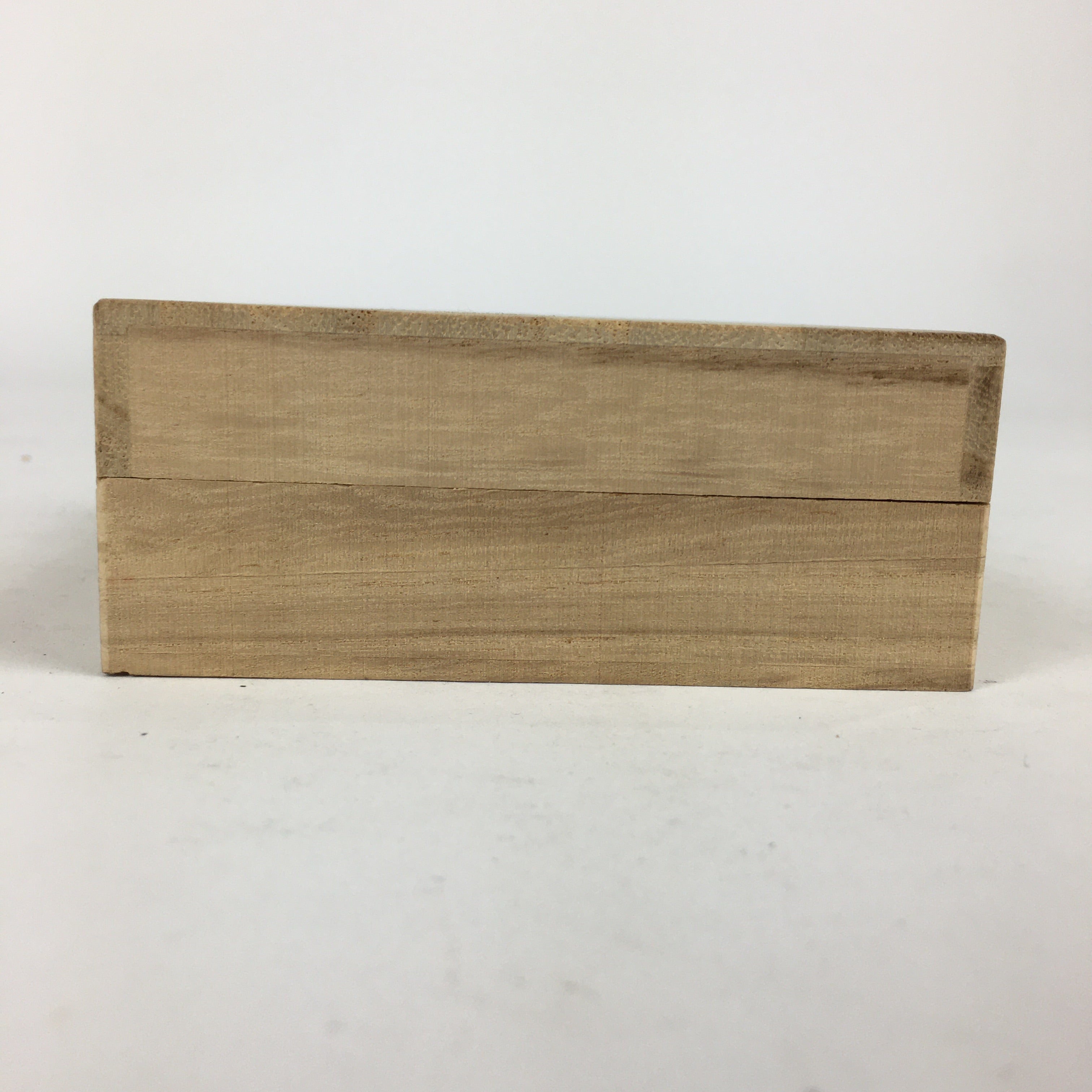 Japanese Wooden Storage Box Vtg Pottery Hako Inside 8x8x2.5cm WB884