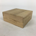 Japanese Wooden Storage Box Vtg Pottery Hako Inside 8x8x2.5cm WB884