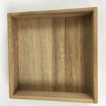 Japanese Wooden Storage Box Vtg Pottery Hako Inside 9.5x9.5x2.5cm WB883