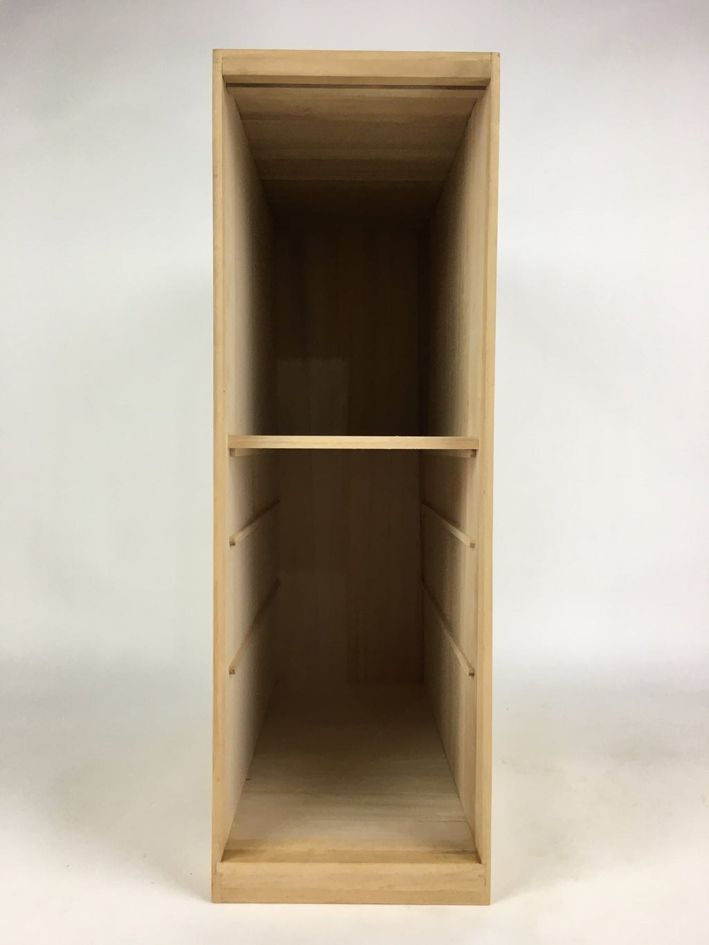 Japanese Wooden Storage Box Vtg With 3Drawers Inside 25x43x25cm WB946