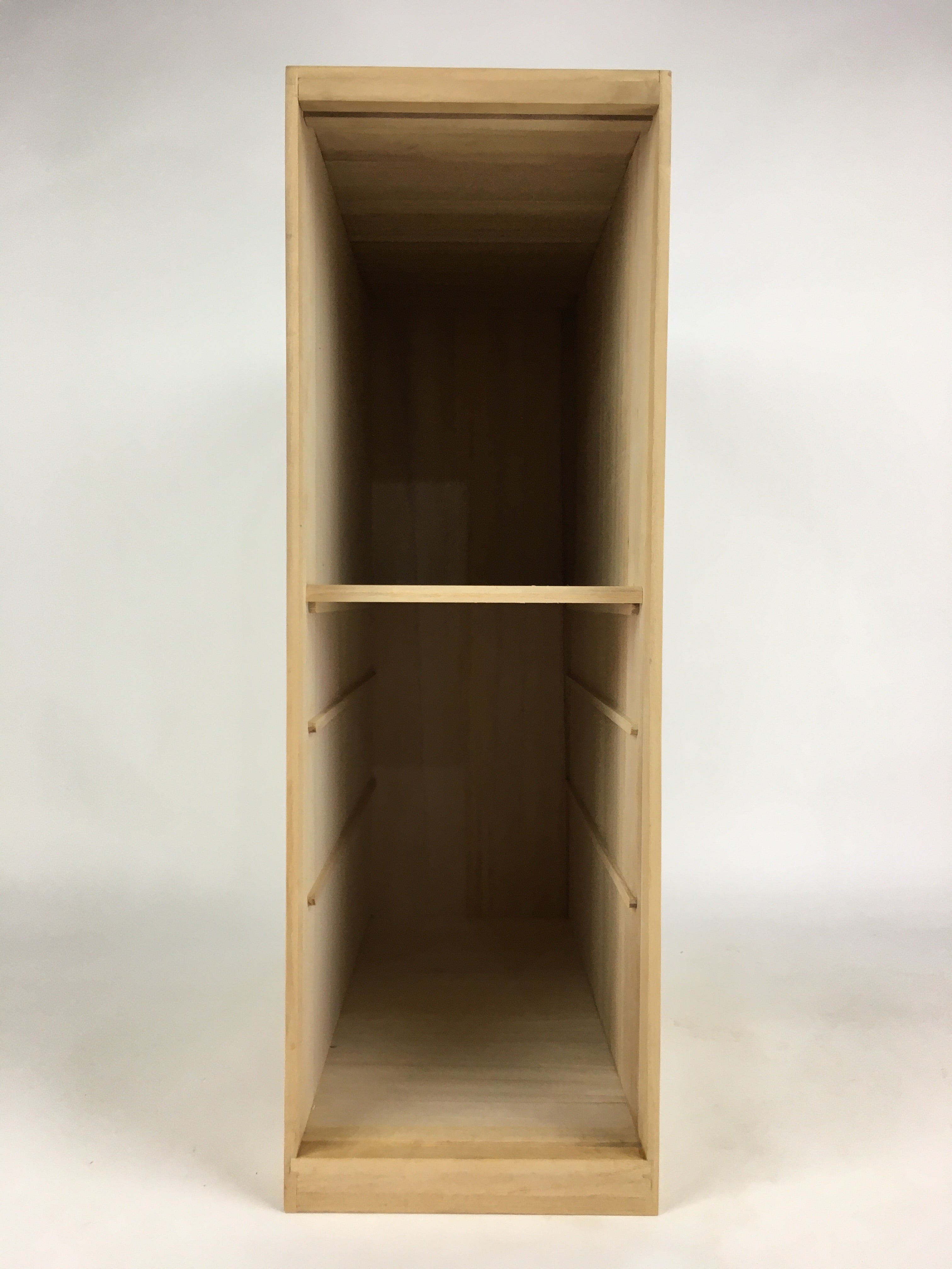 Japanese Wooden Storage Box Vtg With 3Drawers Inside 25x43x25cm WB946