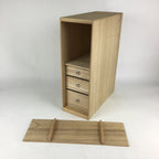 Japanese Wooden Storage Box Vtg With 3Drawers Inside 25x43x25cm WB946