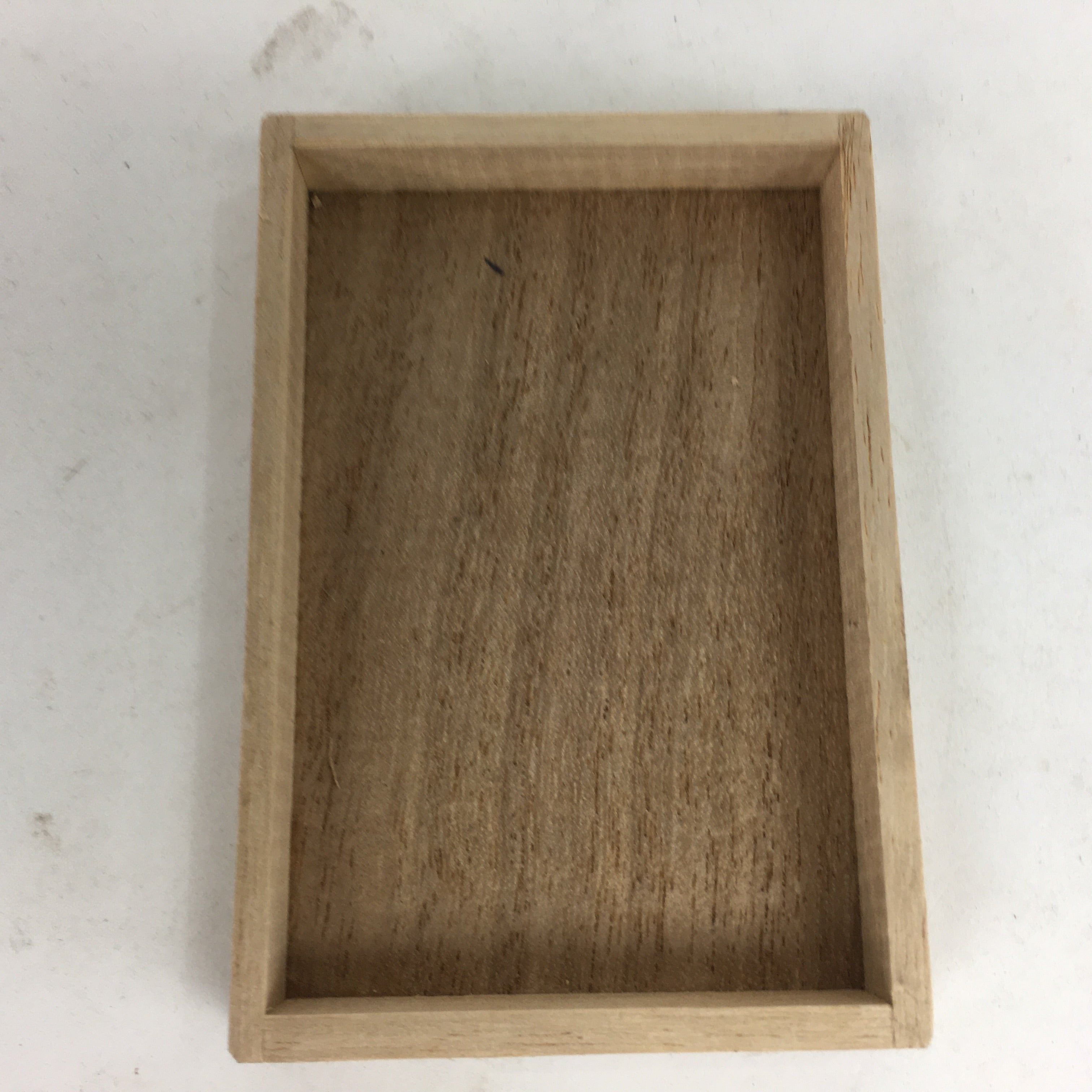 Japanese Wooden Storage Small Box Vtg Pottery Hako Inside 6x9x1cm WB886