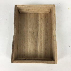 Japanese Wooden Storage Small Box Vtg Pottery Hako Inside 6x9x1cm WB886