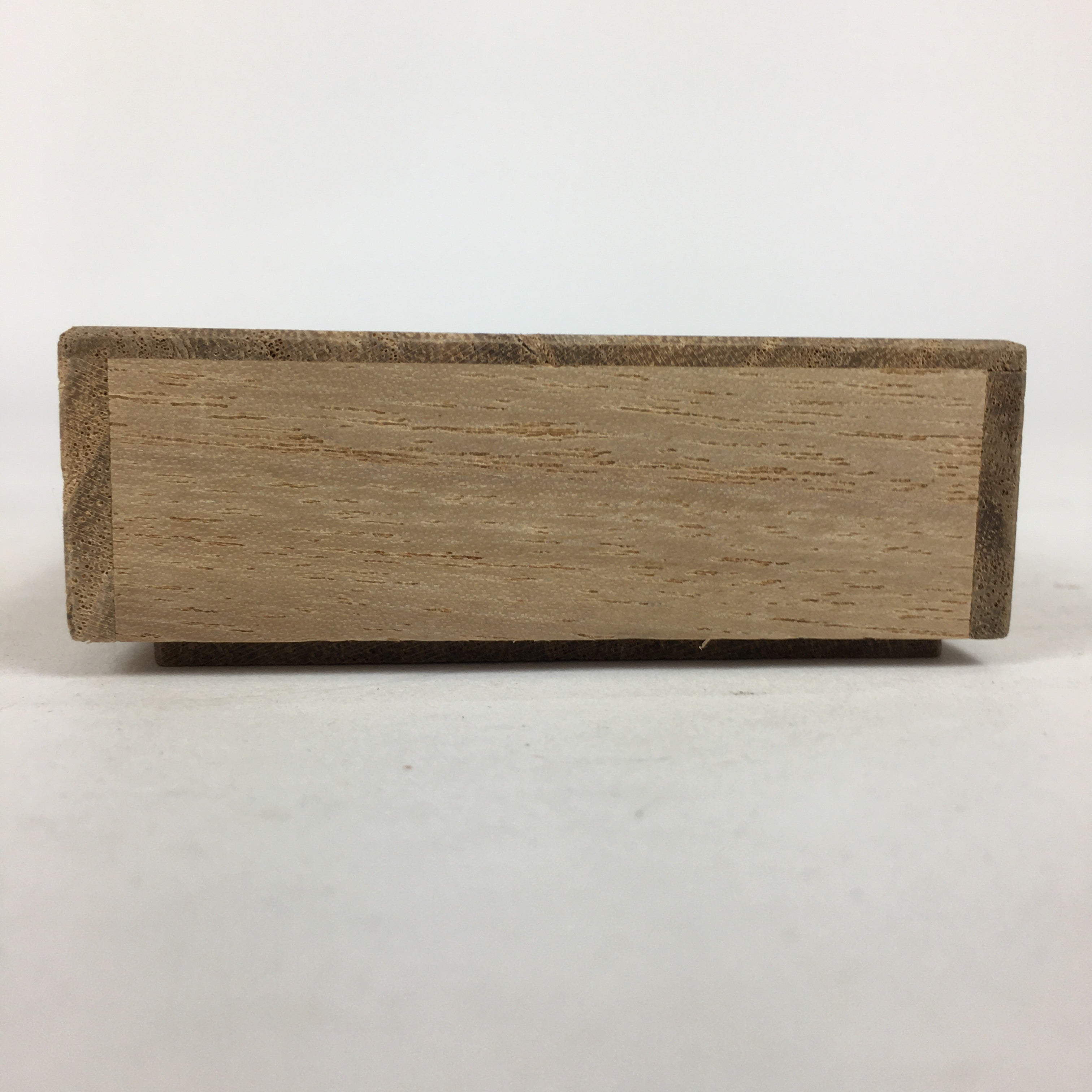 Japanese Wooden Storage Small Box Vtg Pottery Hako Inside 6x9x1cm WB886