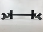 Japanese Wooden Sword Stand Vtg Double Sword Hanger Rack Black T319
