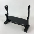 Japanese Wooden Sword Stand Vtg Double Sword Hanger Rack Black T319