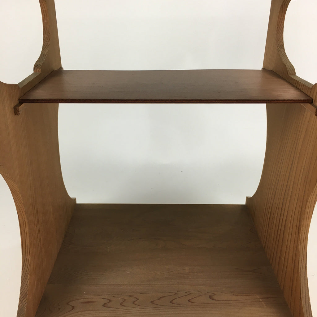 Japanese Wooden Tea Ceremony Shelf Veg Cedar Tree Rack Sugi-Dana T268