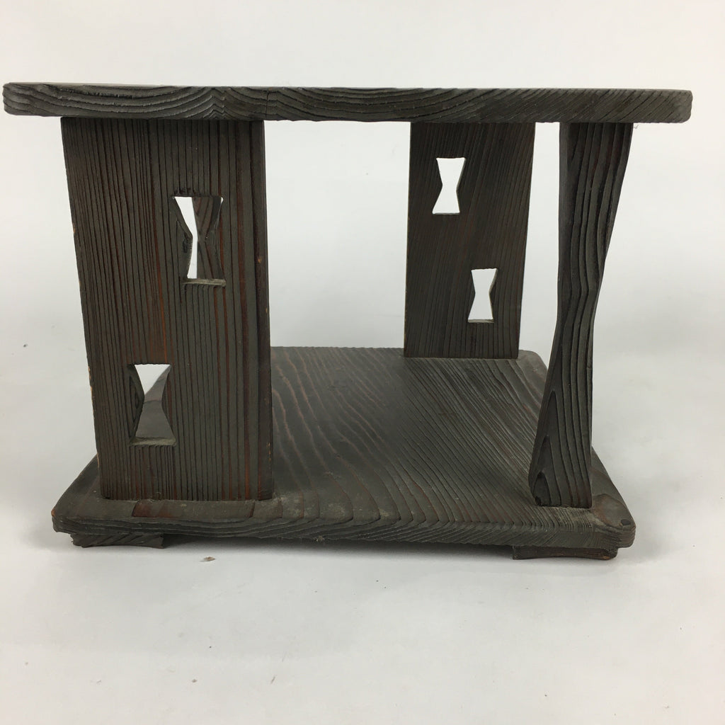 Japanese Wooden Tea Ceremony Shelf Veg Rack Tana Table Brown T301