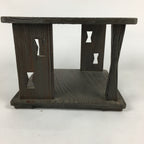 Japanese Wooden Tea Ceremony Shelf Veg Rack Tana Table Brown T301