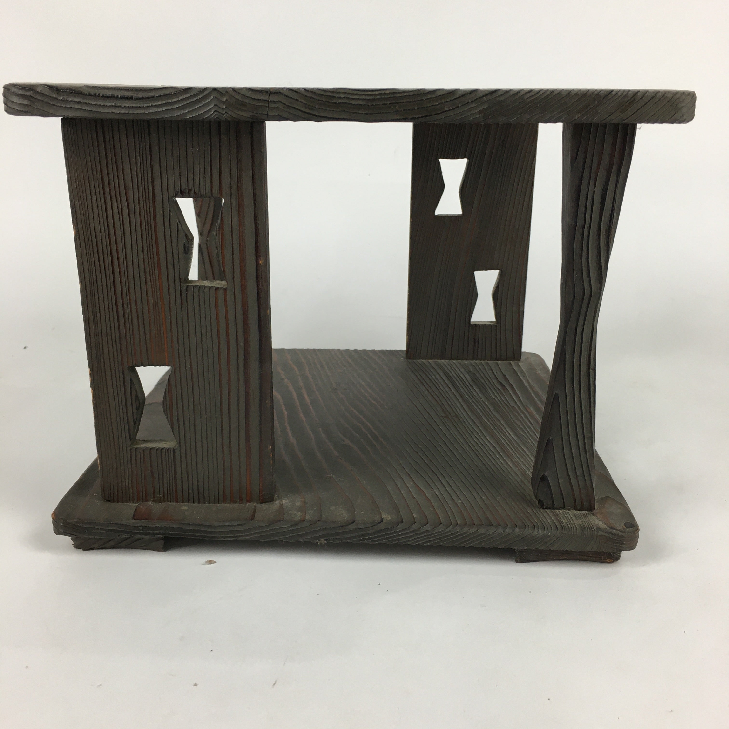 Japanese Wooden Tea Ceremony Shelf Veg Rack Tana Table Brown T301