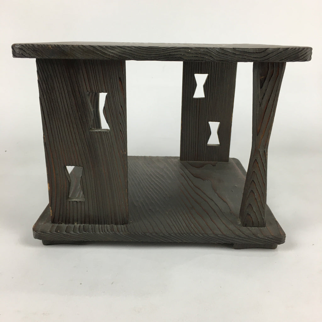 Japanese Wooden Tea Ceremony Shelf Veg Rack Tana Table Brown T301
