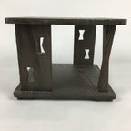 Japanese Wooden Tea Ceremony Shelf Veg Rack Tana Table Brown T301