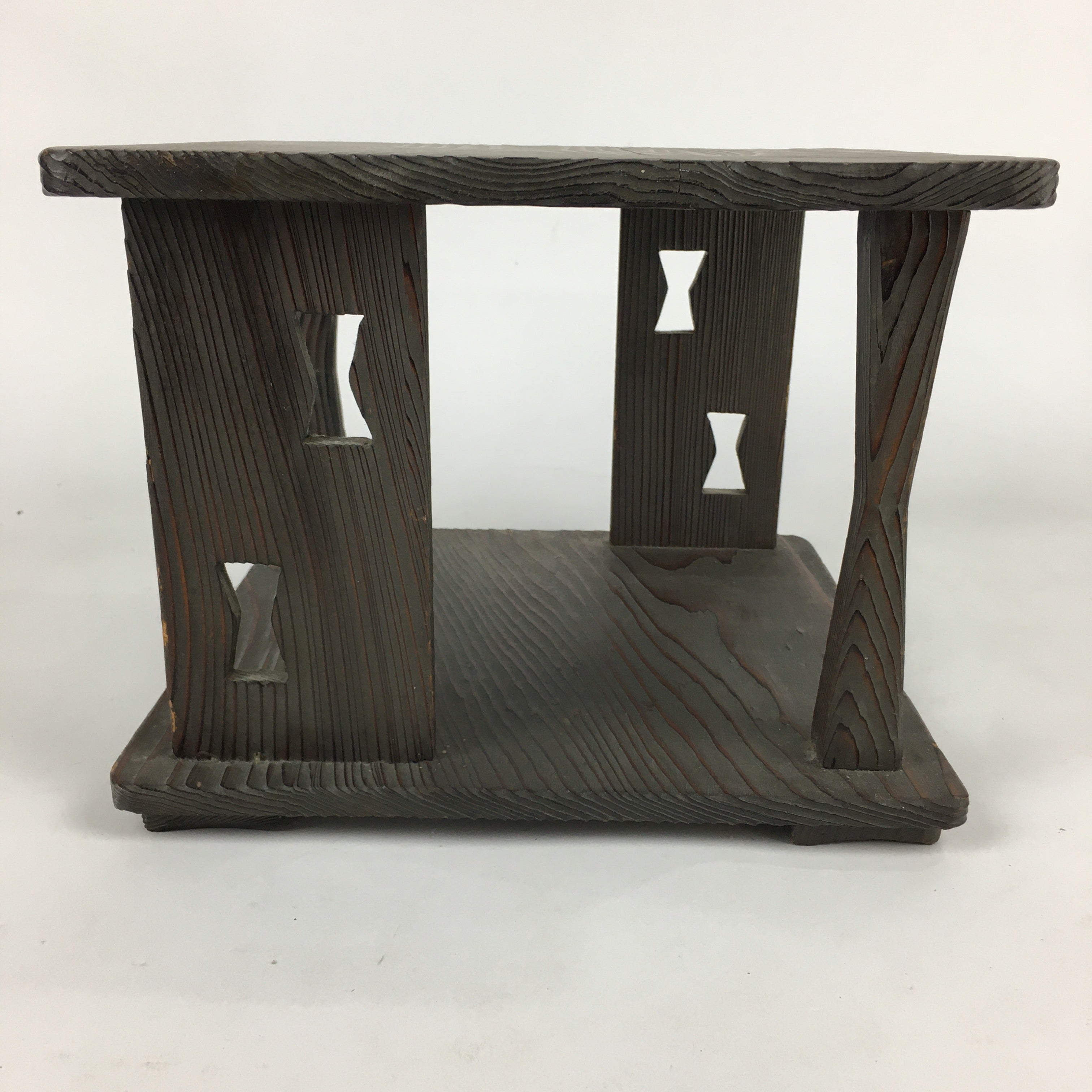 Japanese Wooden Tea Ceremony Shelf Veg Rack Tana Table Brown T301