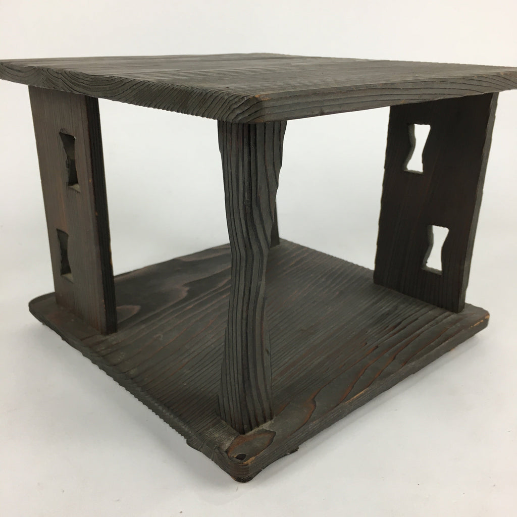 Japanese Wooden Tea Ceremony Shelf Veg Rack Tana Table Brown T301