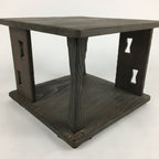 Japanese Wooden Tea Ceremony Shelf Veg Rack Tana Table Brown T301