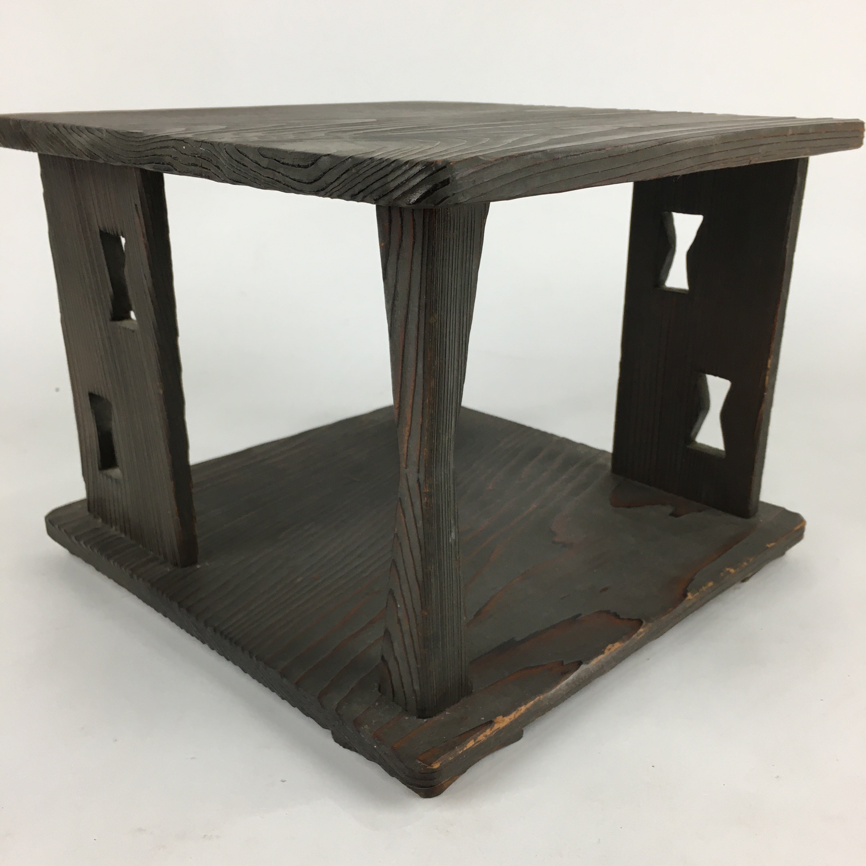 Japanese Wooden Tea Ceremony Shelf Veg Rack Tana Table Brown T301