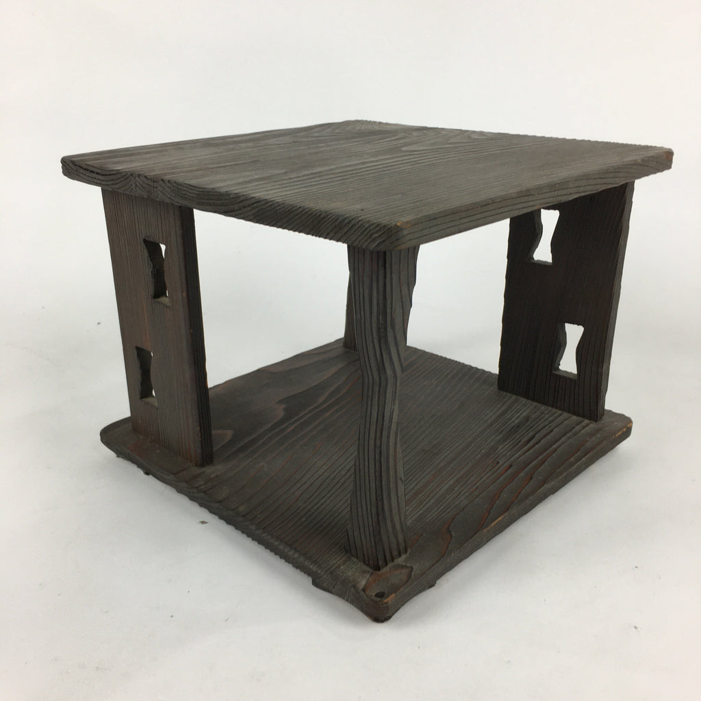 Japanese Wooden Tea Ceremony Shelf Veg Rack Tana Table Brown T301