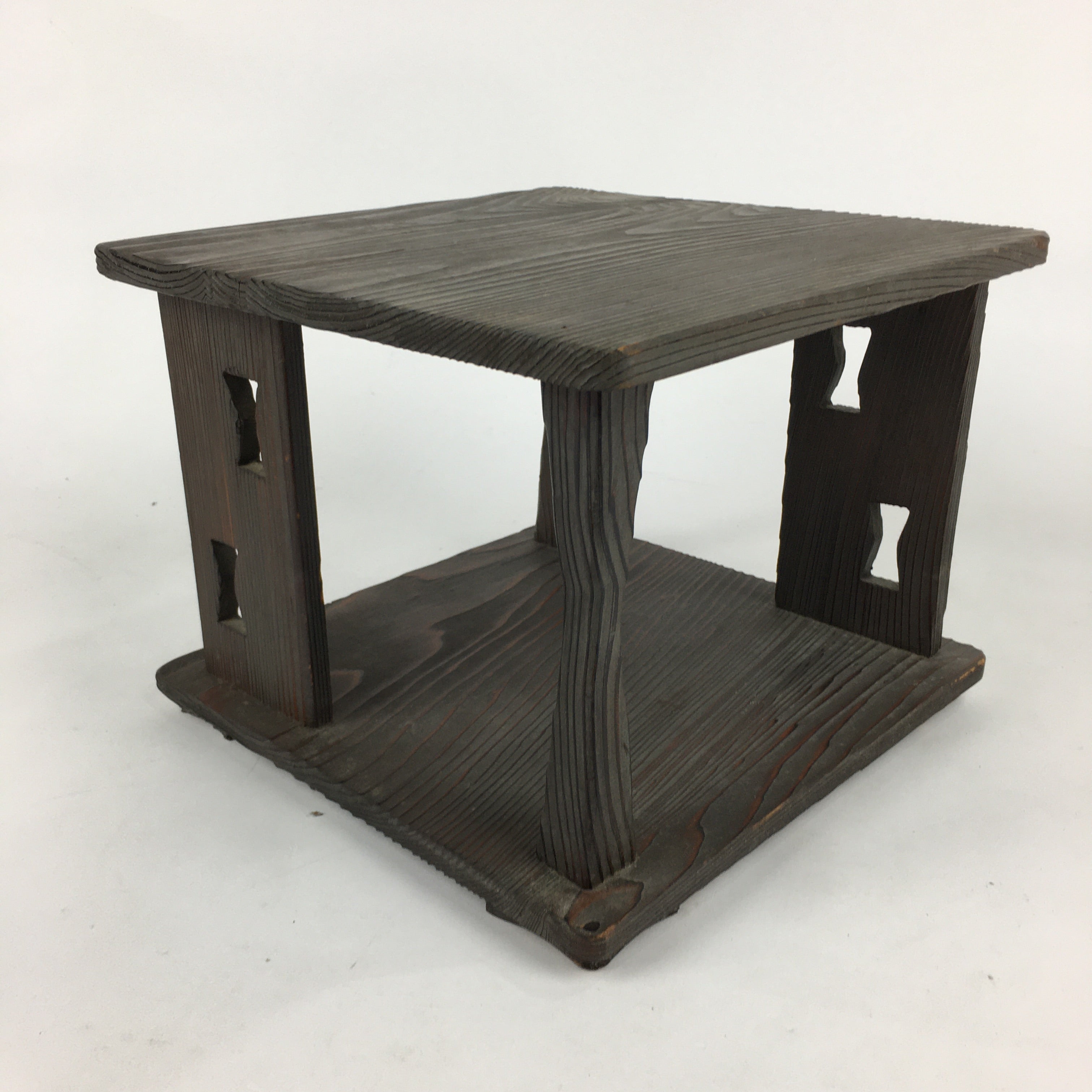 Japanese Wooden Tea Ceremony Shelf Veg Rack Tana Table Brown T301