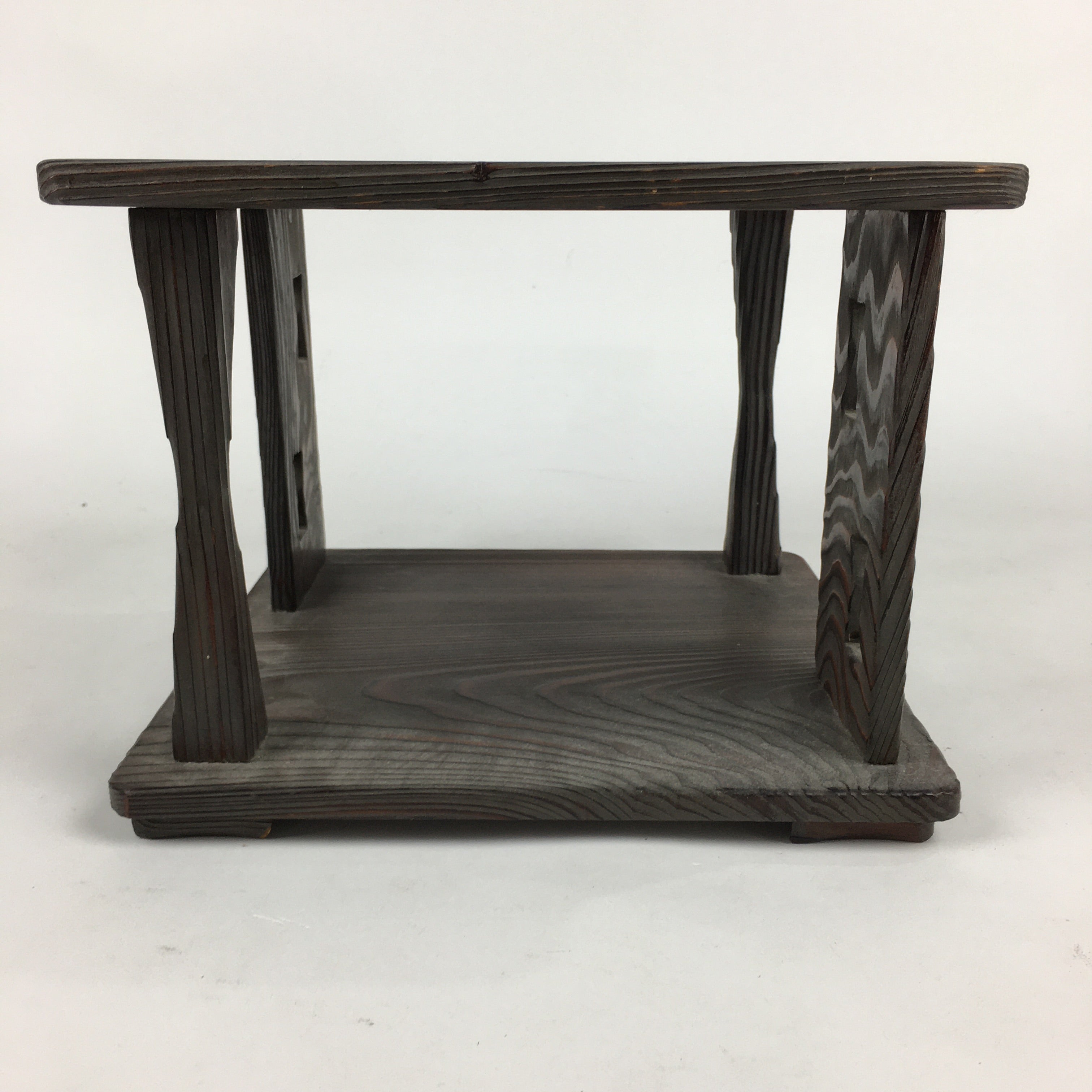 Japanese Wooden Tea Ceremony Shelf Vtg Rack Tana Table Brown T302