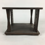 Japanese Wooden Tea Ceremony Shelf Vtg Rack Tana Table Brown T302