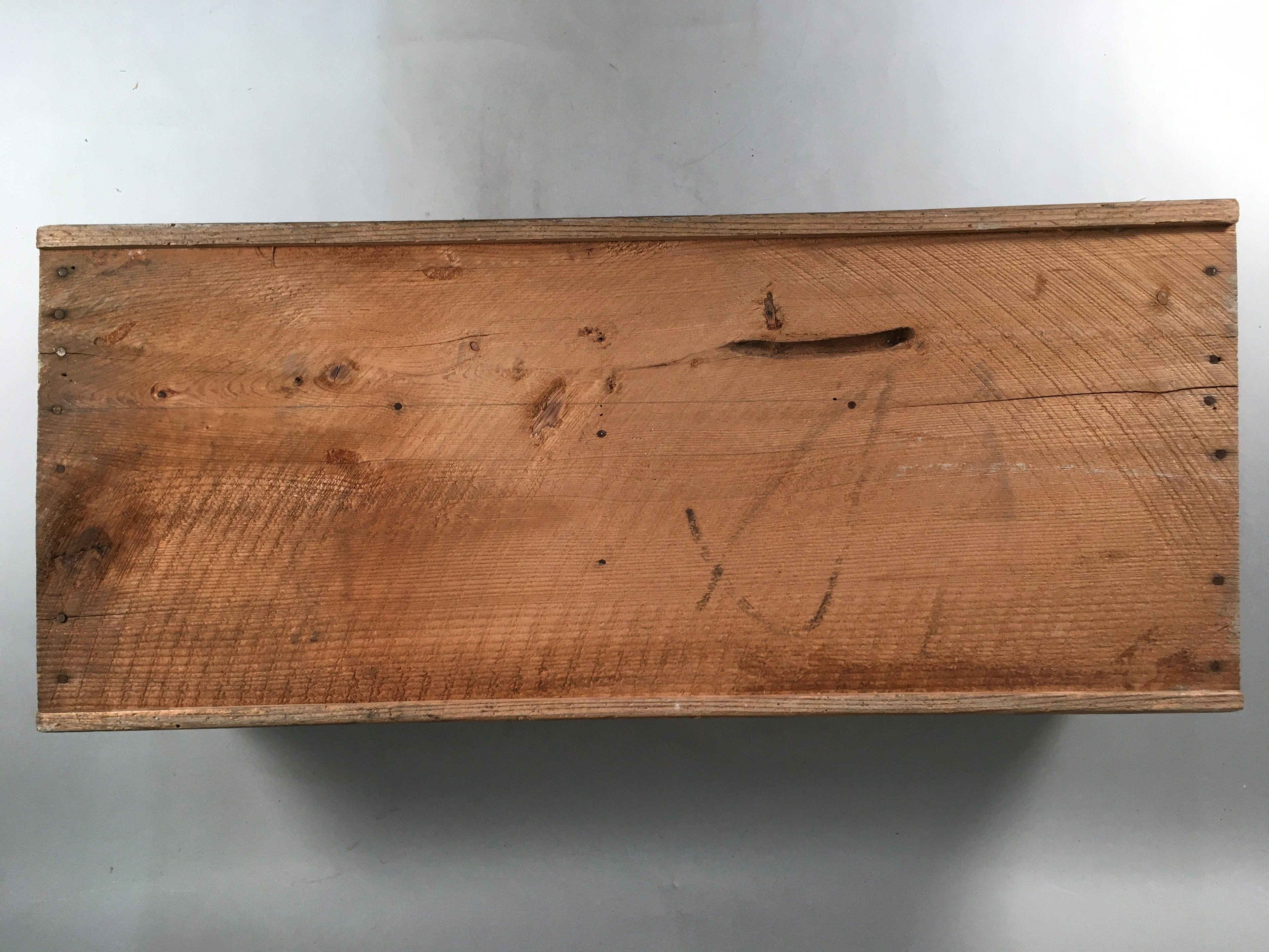 Japanese Wooden Tool Storage Box Vtg Hako Inside 65x26.6x18cm WB754