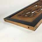 Japanese Wooden Transom Panel Vtg Ranma Door Carving Decoration R22
