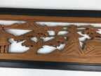 Japanese Wooden Transom Panel Vtg Ranma Door Carving Decoration R22