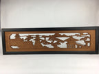 Japanese Wooden Transom Panel Vtg Ranma Door Carving Decoration R22
