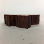 Japanese Wooden Vanished Insense Container Kogo Vtg Tea Ceremony Brown Leaf UR57
