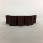 Japanese Wooden Vanished Insense Container Kogo Vtg Tea Ceremony Brown Leaf UR57