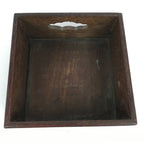Japanese Wooden Varnished Box Vtg Rectangle Box-Tray Brown Tea Ceremony UR657
