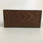 Japanese Wooden Varnished Box Vtg Rectangle Box-Tray Brown Tea Ceremony UR657