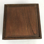 Japanese Wooden Varnished Box Vtg Rectangle Box-Tray Brown Tea Ceremony UR657