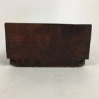 Japanese Wooden Varnished Box Vtg Rectangle Box-Tray Brown Tea Ceremony UR658