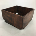 Japanese Wooden Varnished Box Vtg Rectangle Box-Tray Brown Tea Ceremony UR658
