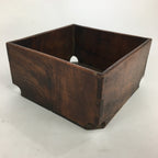Japanese Wooden Varnished Box Vtg Rectangle Box-Tray Brown Tea Ceremony UR658