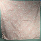 Japanese Wrap Cloth Furoshiki Fabric Cotton Green Pink dots flowers FU189