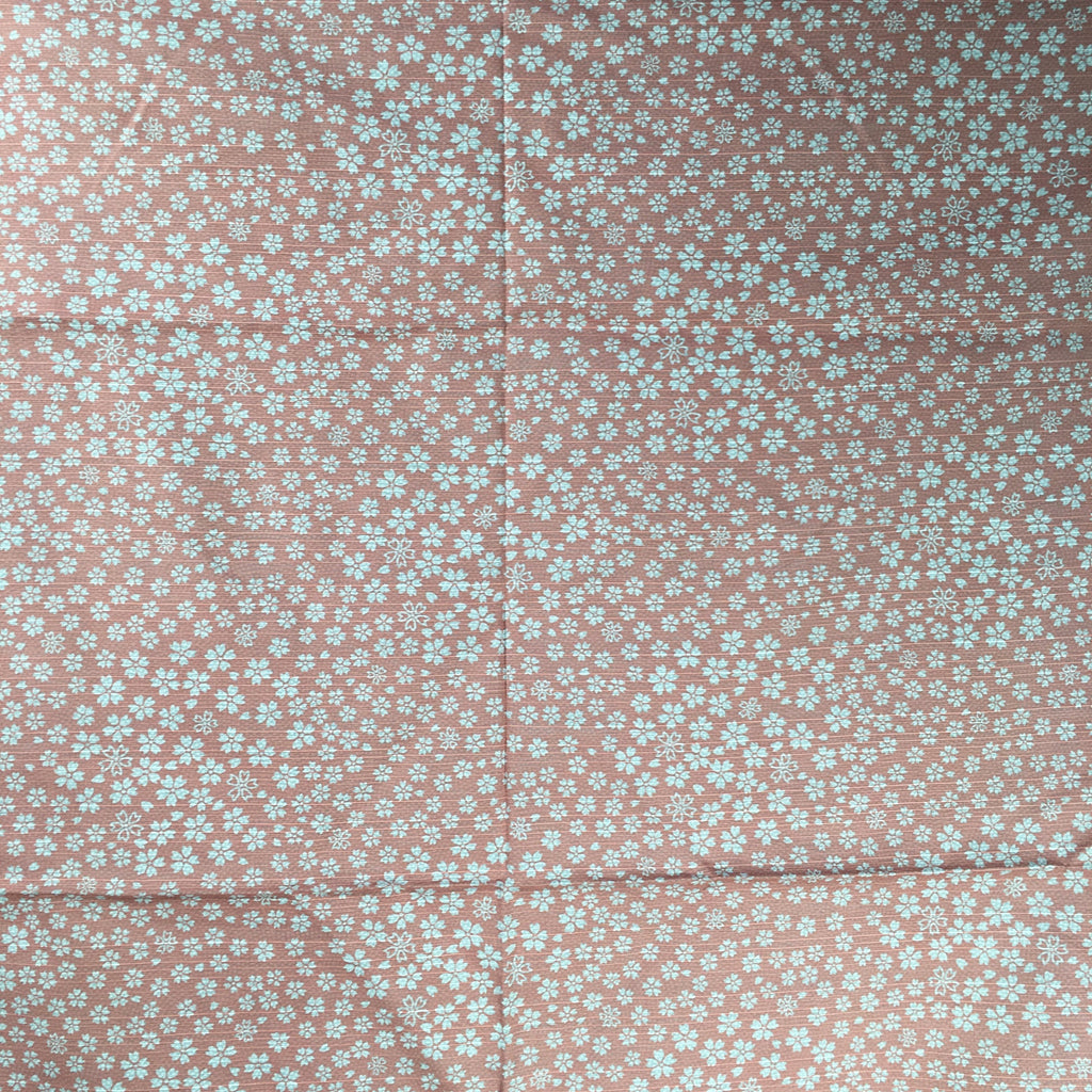 Japanese Wrap Cloth Furoshiki Fabric Cotton Green Pink dots flowers FU189