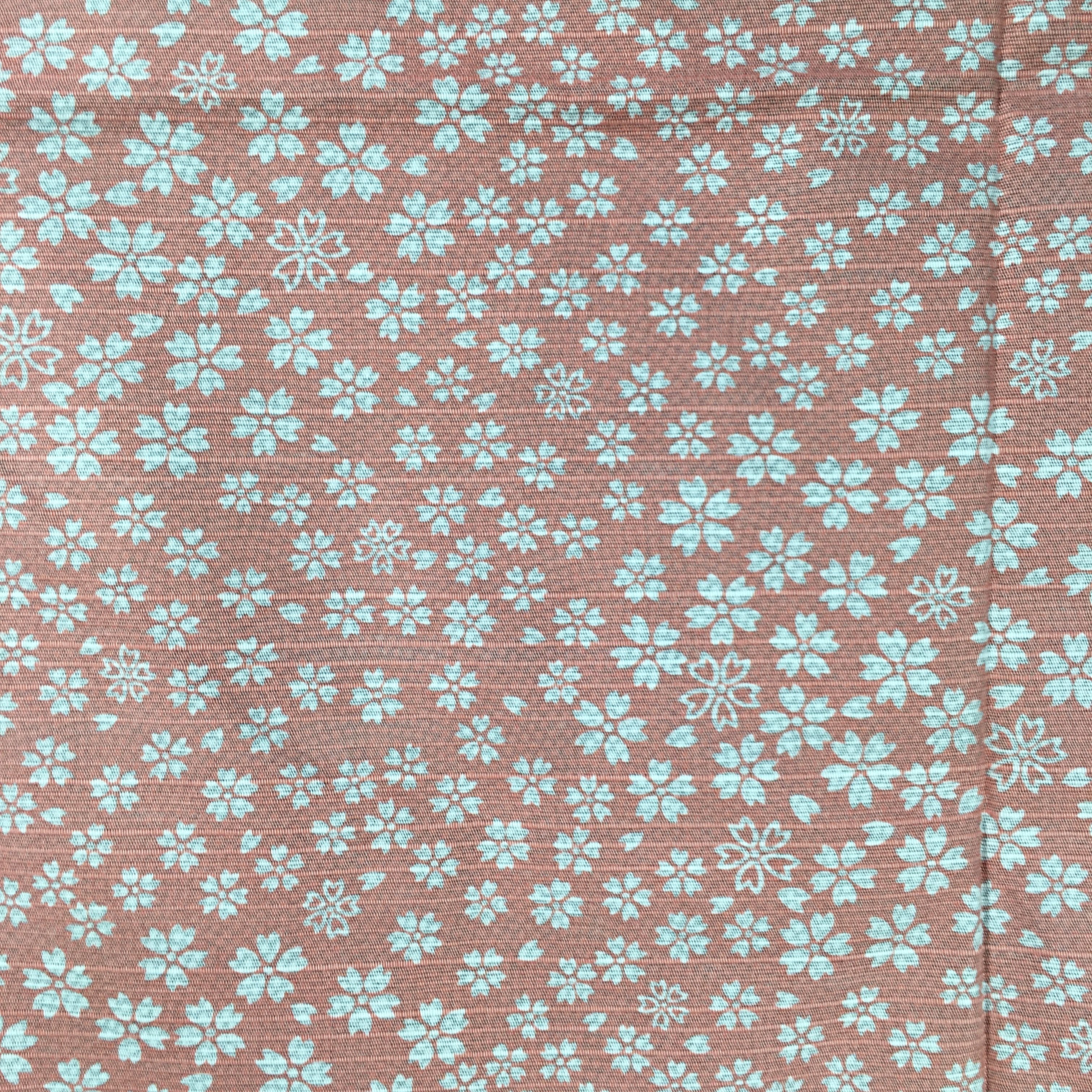 Japanese Wrap Cloth Furoshiki Fabric Cotton Green Pink dots flowers FU189