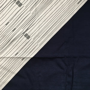 Japanese Wrap Cloth Furoshiki Fabric Cotton Mottainai Navy Blue Grey FU162