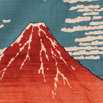 Japanese Wrap Cloth Furoshiki Fabric Cotton Mt Fuji Blue Red FU155