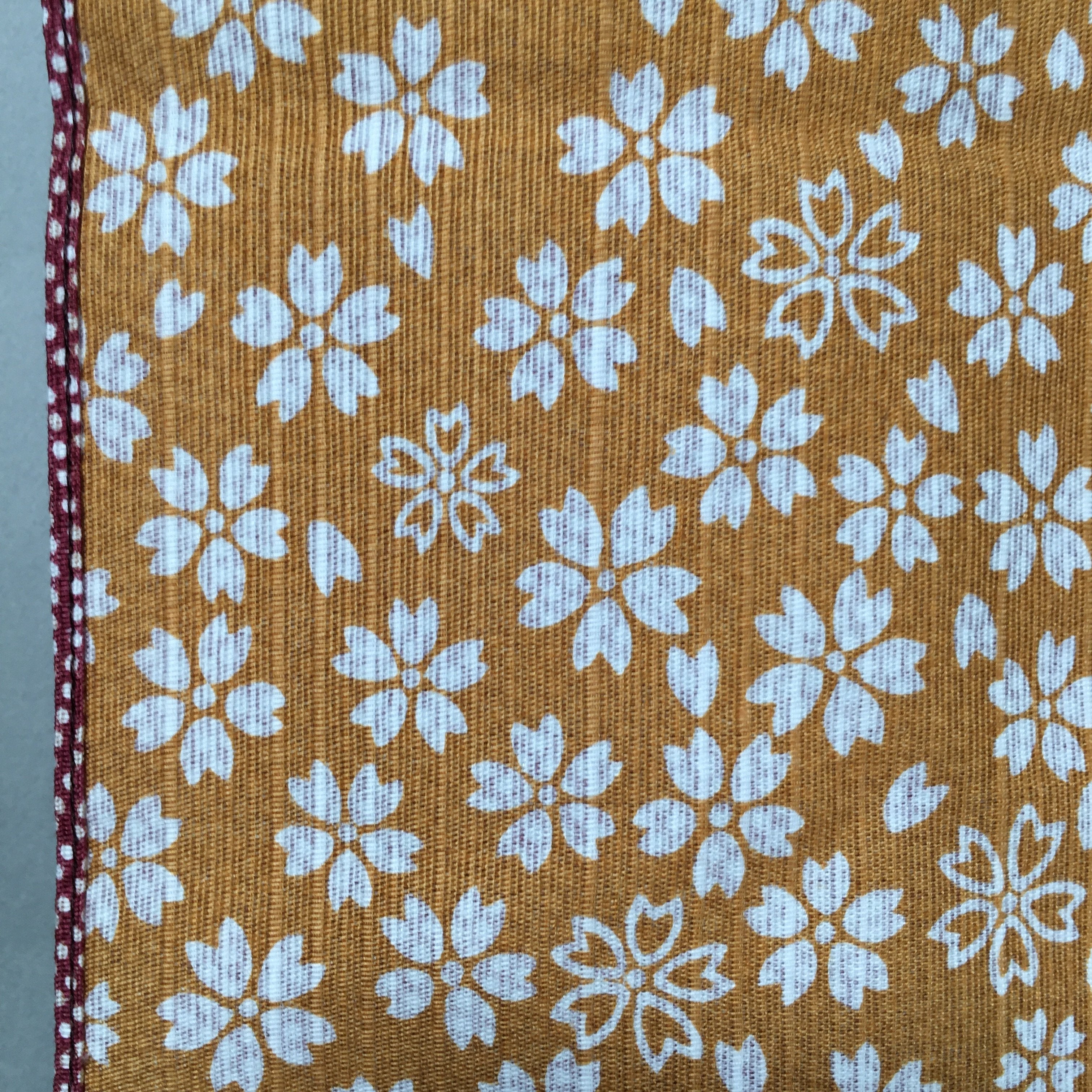 Japanese Wrap Cloth Furoshiki Fabric Cotton Red Orange Reversible FU166