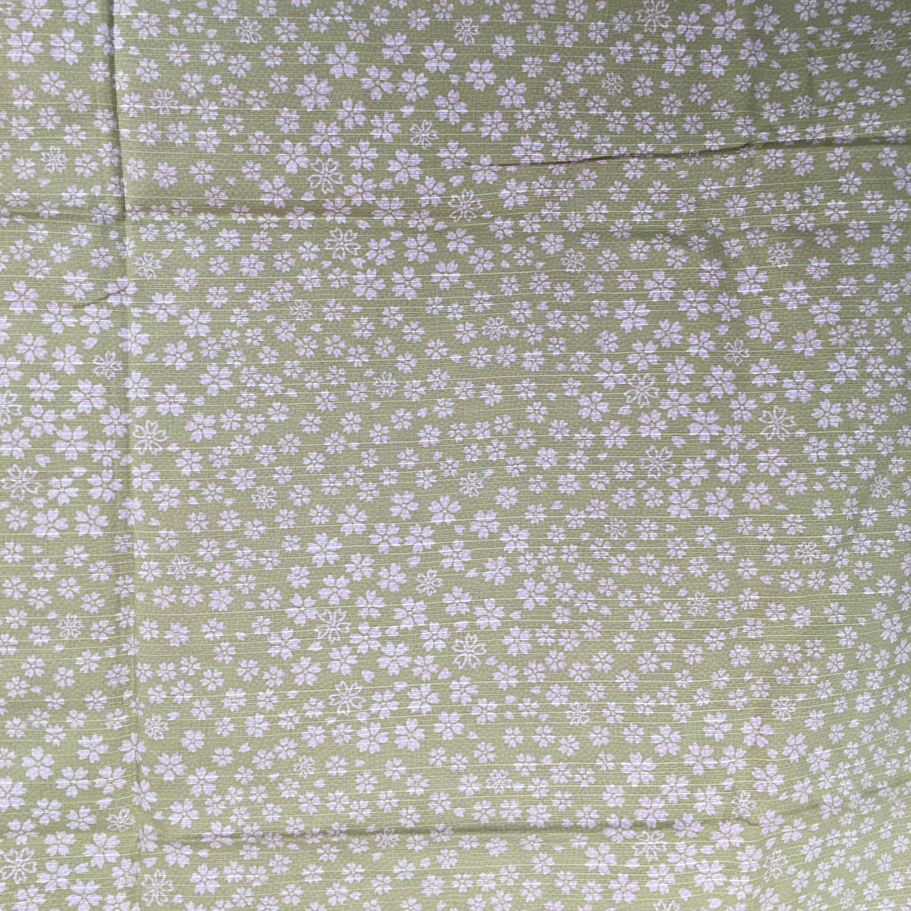Japanese Wrap Cloth Furoshiki Fabric Cotton Reversible Brown Green FU175