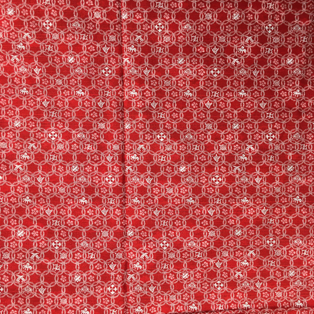 Japanese Wrap Cloth Furoshiki Fabric Cotton Reversible Indigo/Red FU174