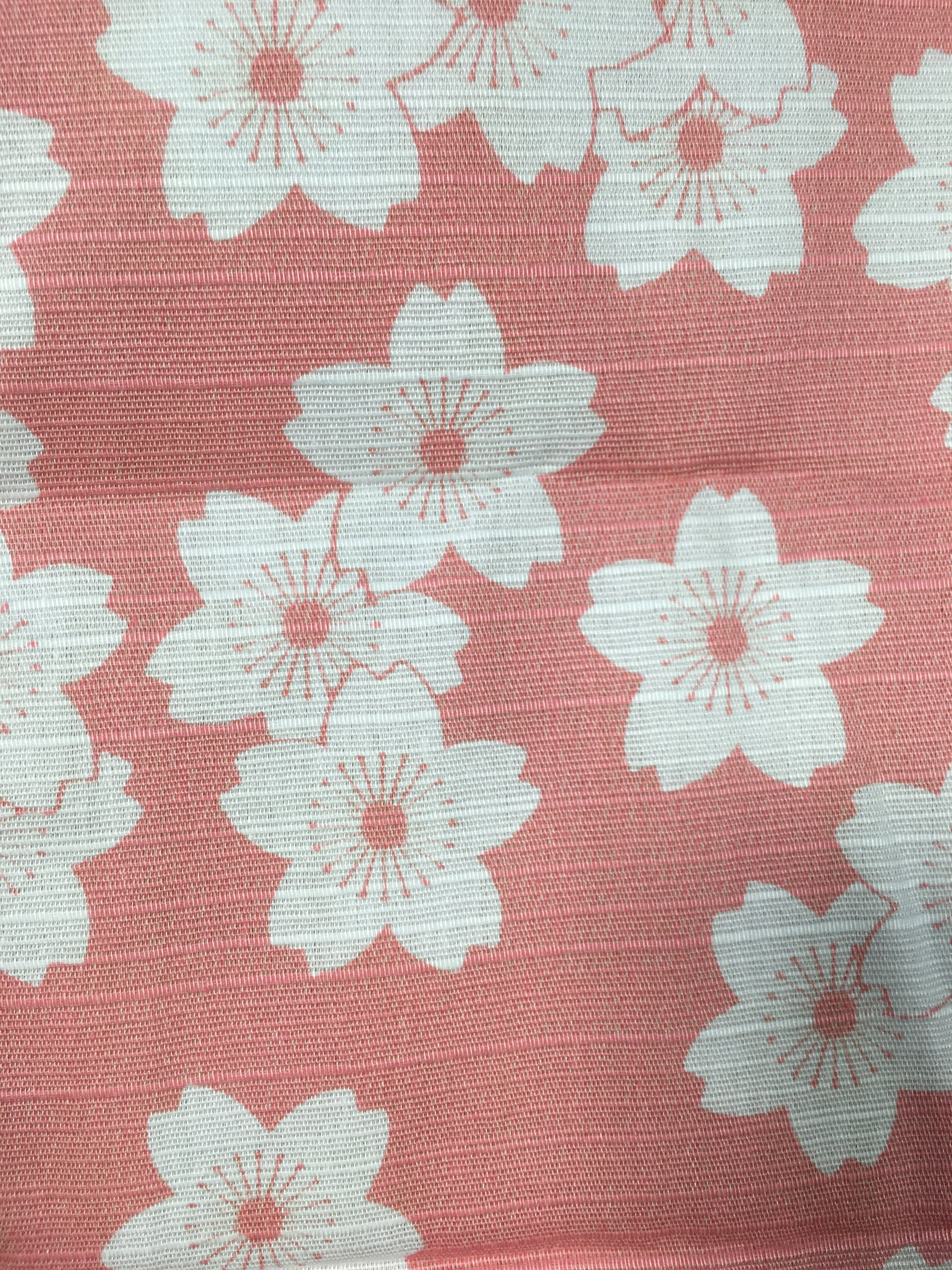 Japanese Wrap Cloth Furoshiki Fabric Cotton Reversible pink light yellow flowers
