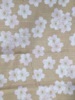 Japanese Wrap Cloth Furoshiki Fabric Cotton Reversible pink light yellow flowers