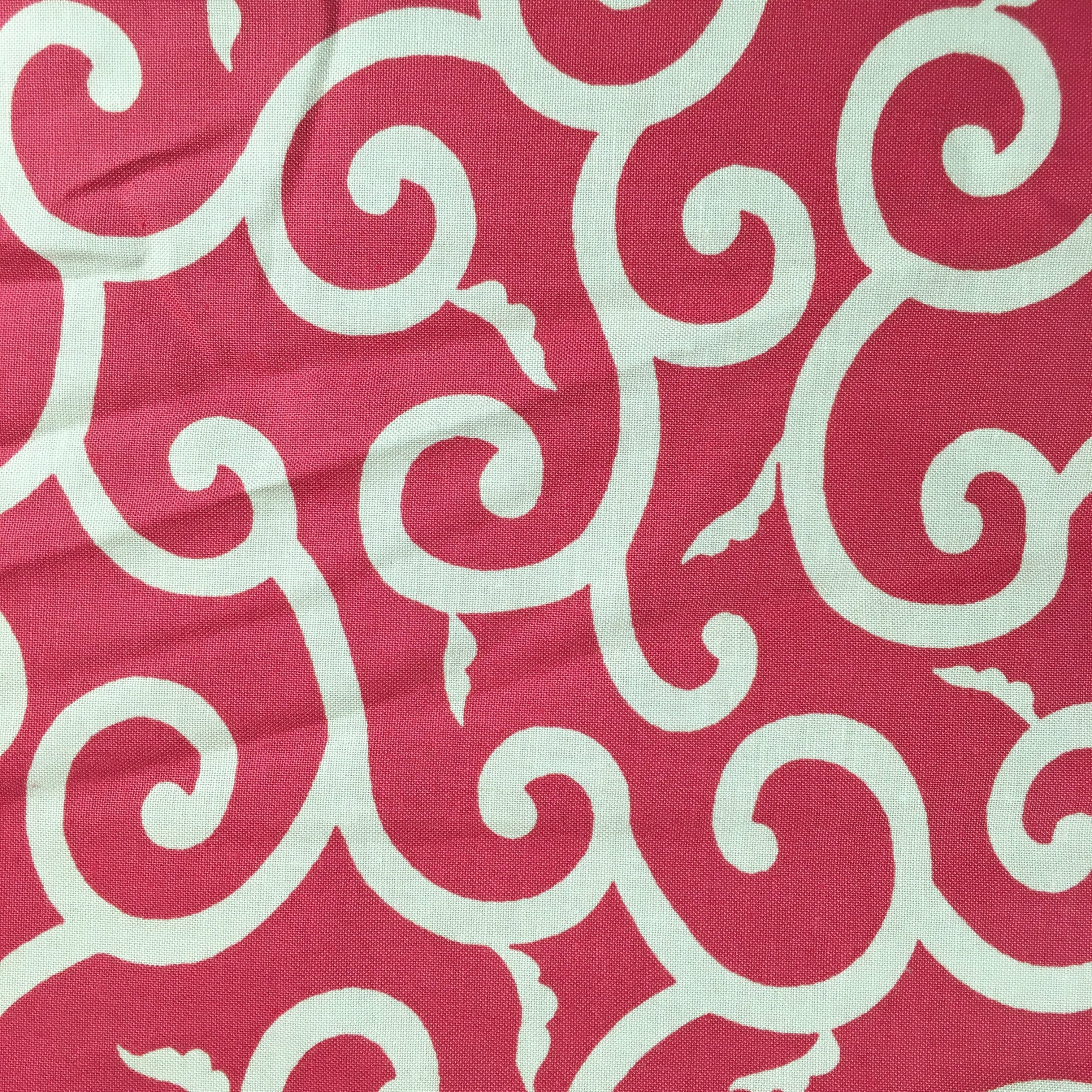 Japanese Wrap Cloth Furoshiki Fabric Cotton Swirl Pink FU180